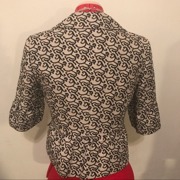 NINE WEST cropped-sleeve jacket Sz 2 - Picture 2 of 3